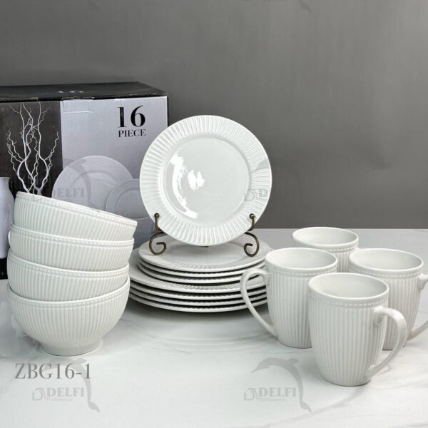 Столовый сервиз 16 предметов “Ribbed Classic” на 4 персоны