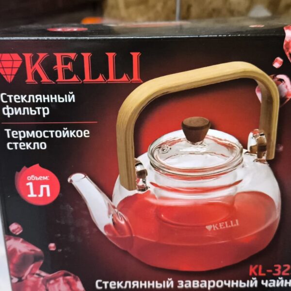 Стеклянный чайник 1 лит
